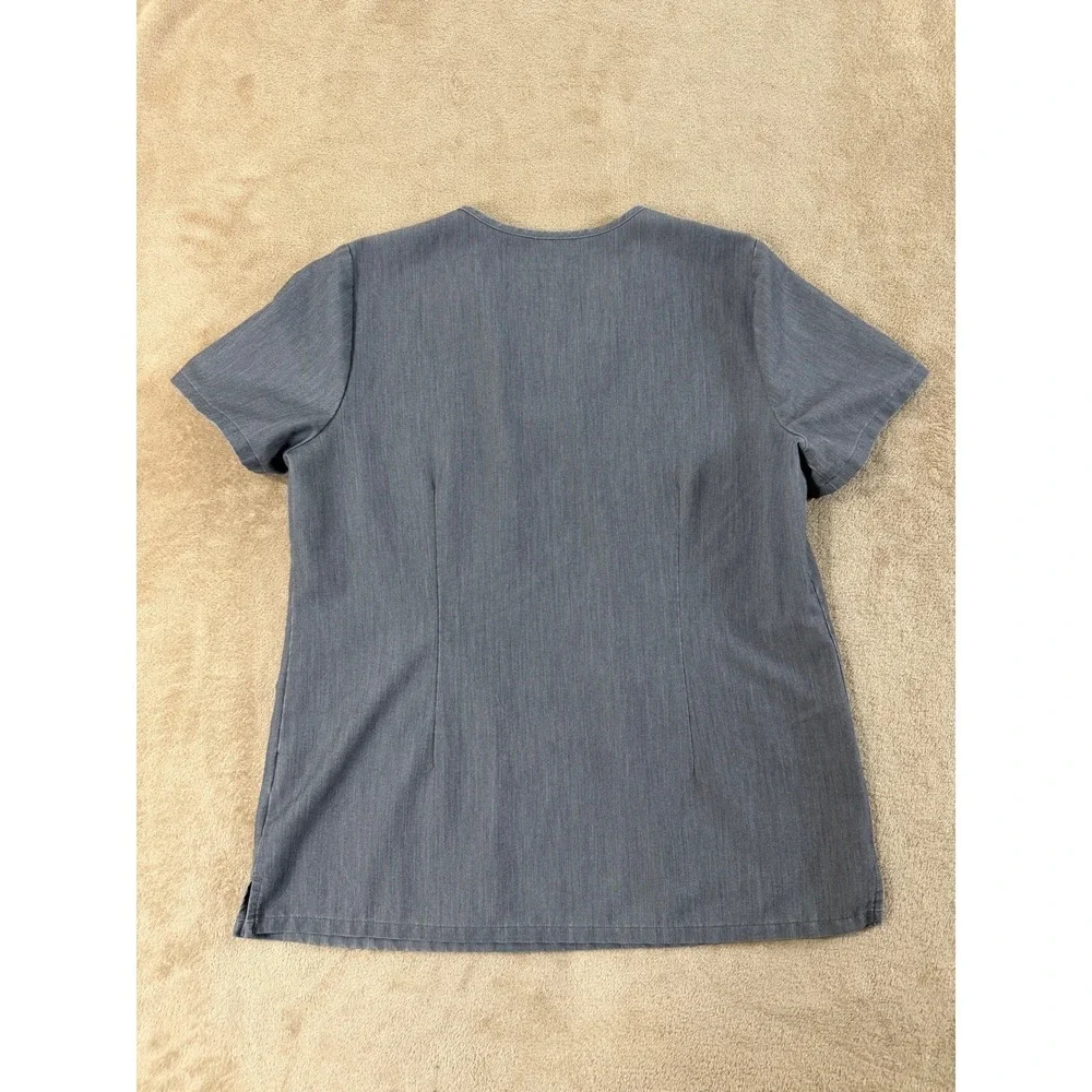FIGS Technical Collection Casma Three-Pocket Scrub Top Womens M Gray Stretch EUC - Picture 6 of 8